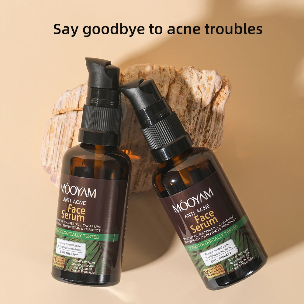 Facial Serum Lighten Old and New Acne Marks Relieve Redness Swelling and Acne Balancing oils 50ml MOOYAM Anti Acne Face Serum