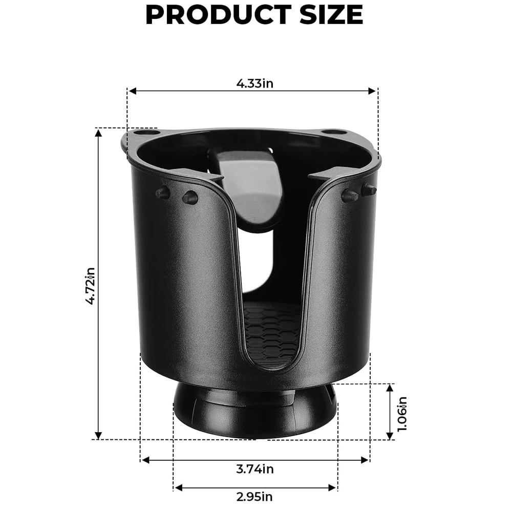 Kayak Cup Holder Drink Holder with Anti-Slip Clips Kayak Bottle Holder with Track Mount Install Fishing Tools Kayak Access