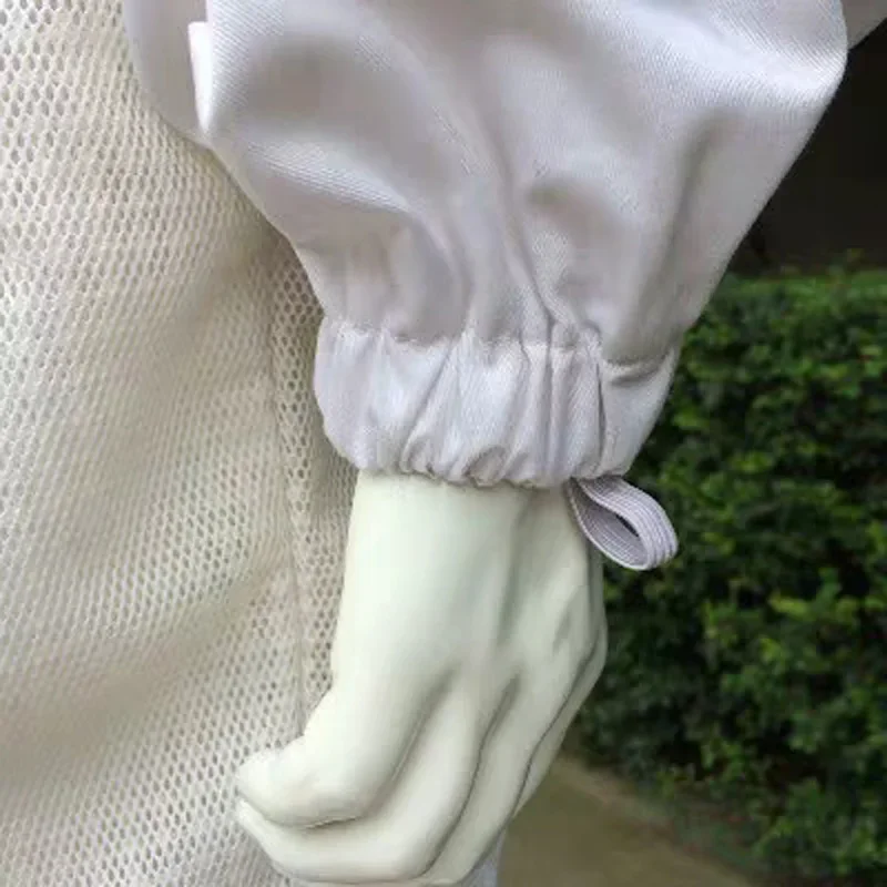 Ventilated Beekeeping Suit with Round Veil and zipper for Cotton Bee Suit