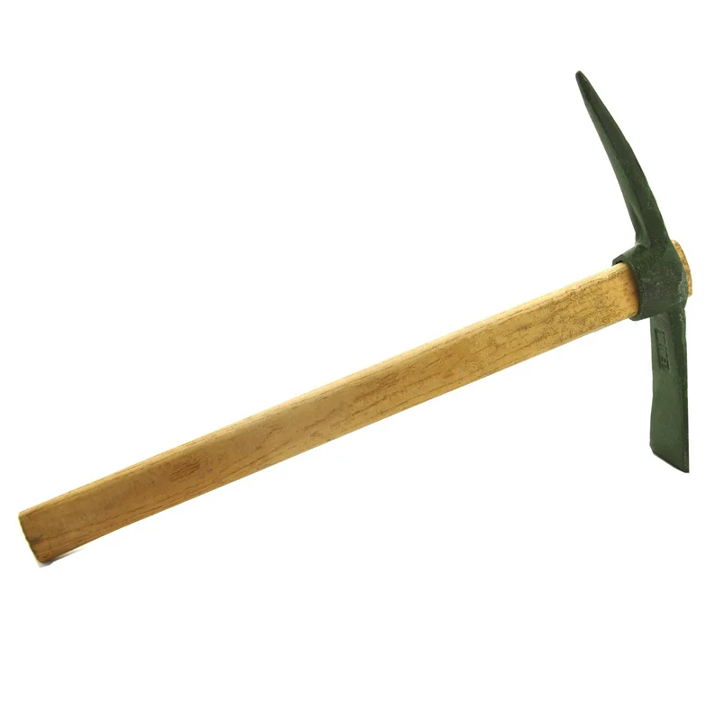 Small garden digging tools pick with wooden handle pick mattock pickaxe