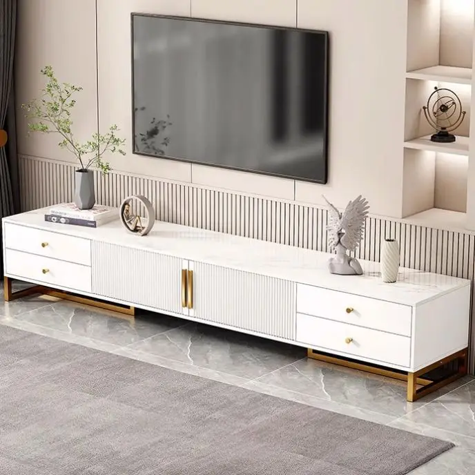 Белый глянцевый телевизор Muebles для гостиной развлекательный центр шкаф светлая Роскошная современная мебель 6 ящиков подставки телевизоров