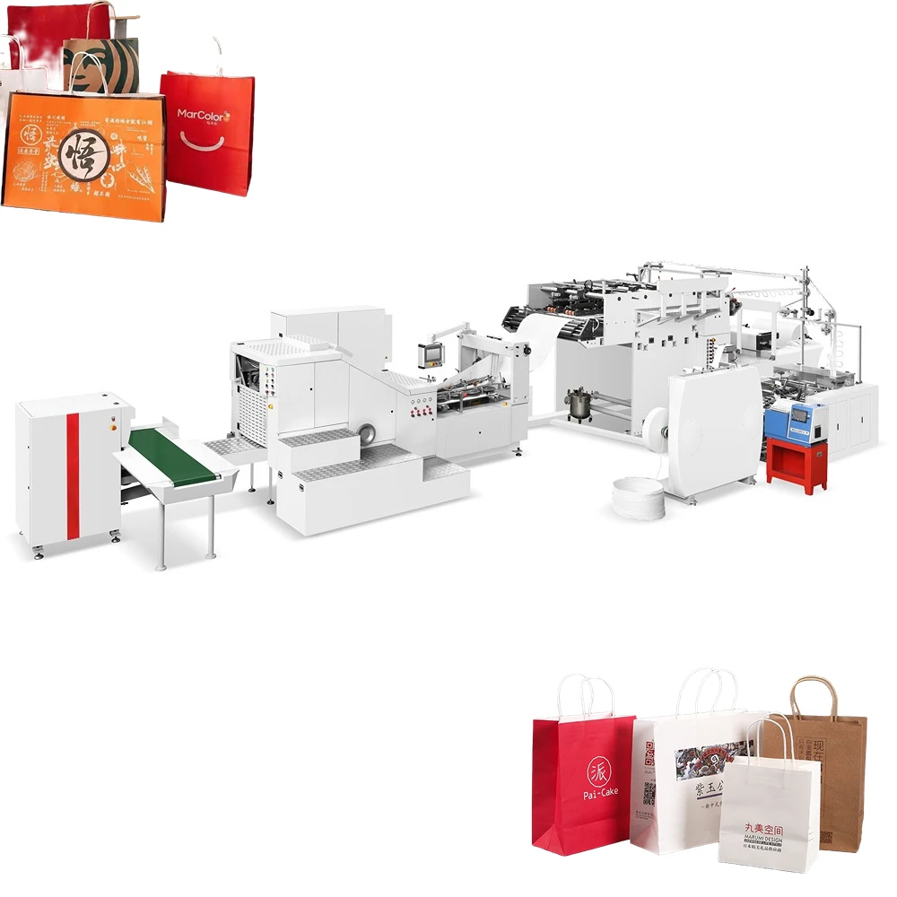 cake paper bag coffee paper bag with twisted rope handle making forming machine(RZFD-450T)