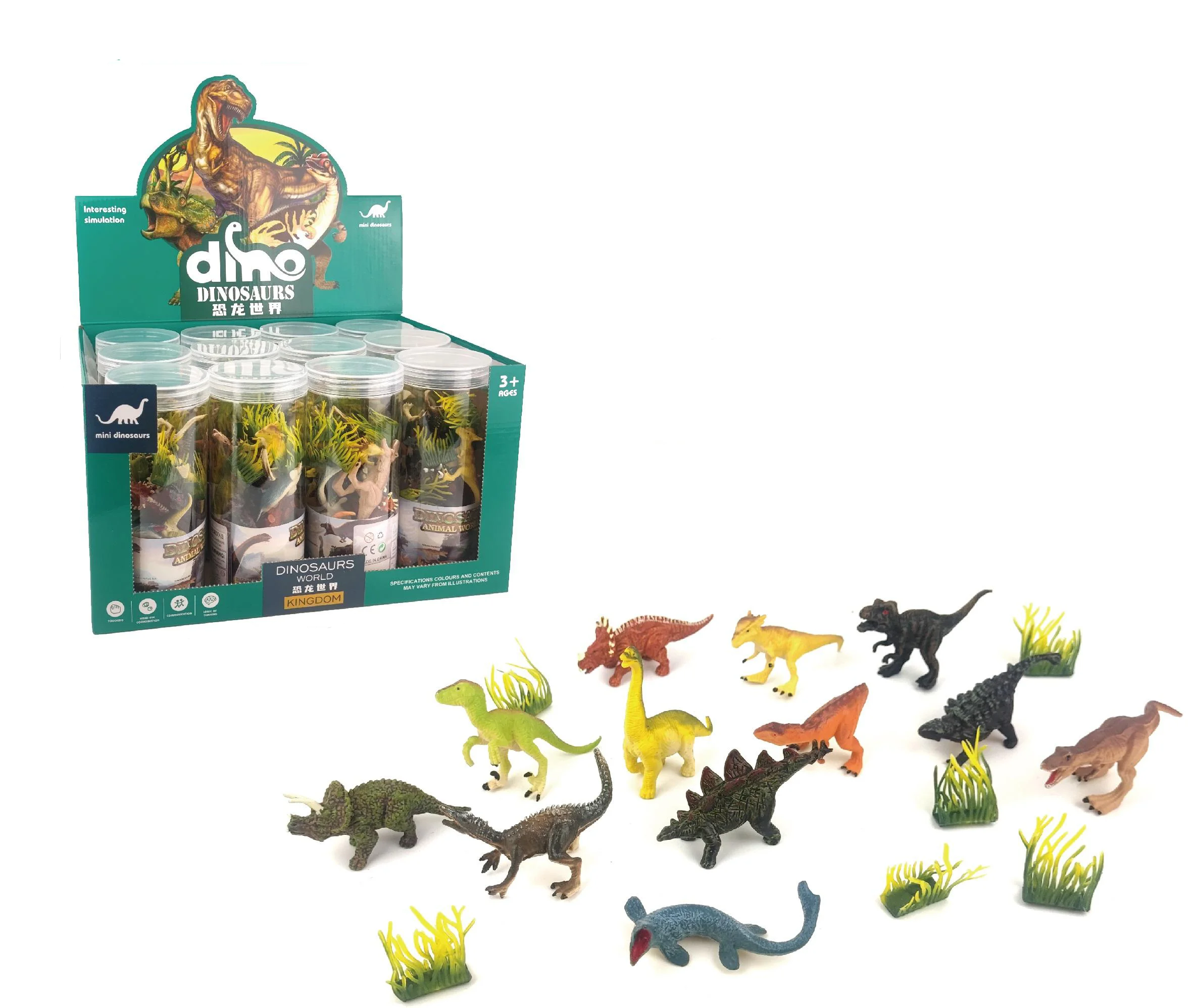 Intriguing Educational Dinosaur Play Set with 18PCS Realistic Model Plastic Dinosaurs for Kids 3+ Learning and Fun Toy Gift