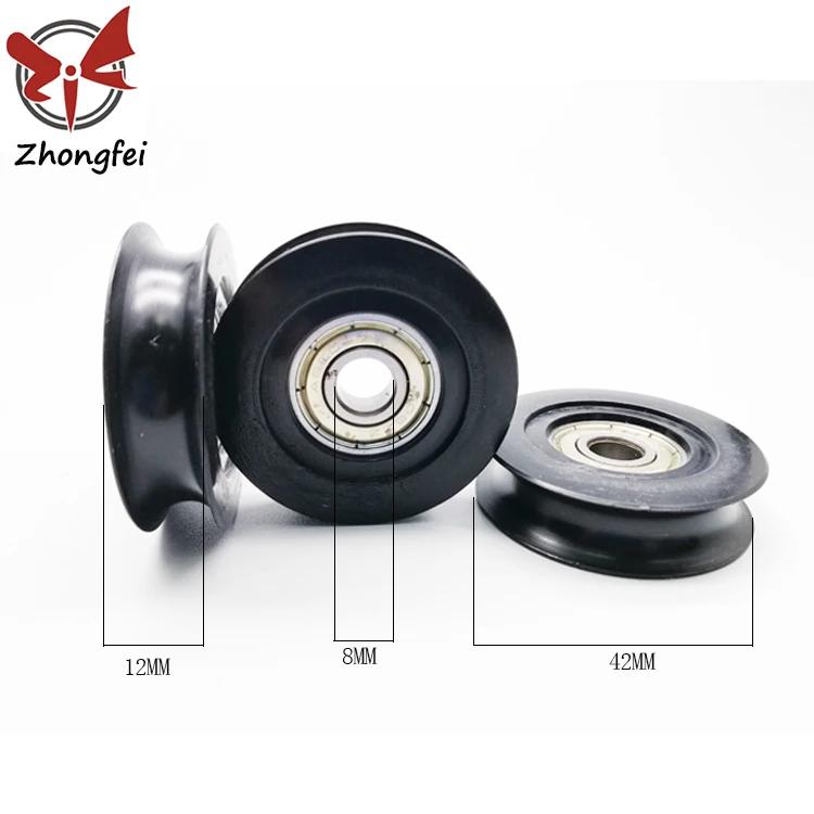 Middle East and Africa Market Factory price Iron housing with zinc plated Body Nylon Wheel With 608zz High Carbon Steel Bearing