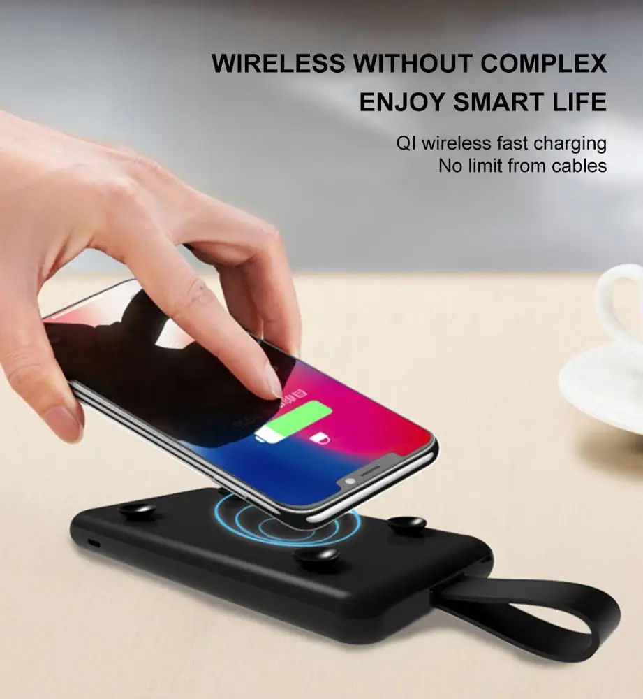 Best Selling 10000mAh Power Bank 18W PD 3.0 Fast Charging Wireless Charger Power Bank