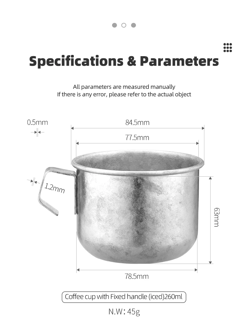 Ultra-Light Travel Titanium Coffee Mug 260ml  Portable Camping & Hiking Tea Sets
