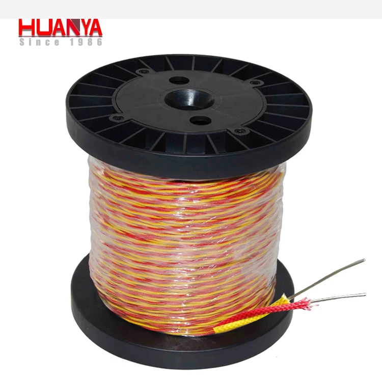 100m Roll Color IEC Green & White Double Insulated Type K Thermocouple Wire