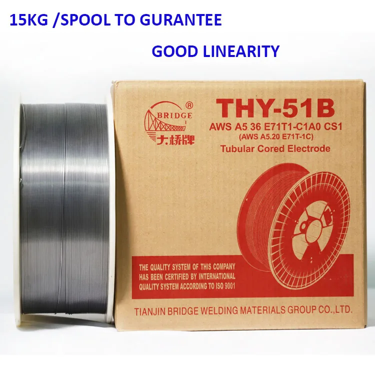 64 years Bridge Brand flux cored welding wire E71T-1C
