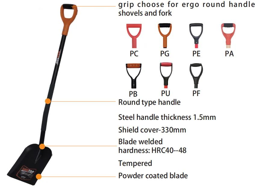 21801 Ergonomics shovel all metal handle