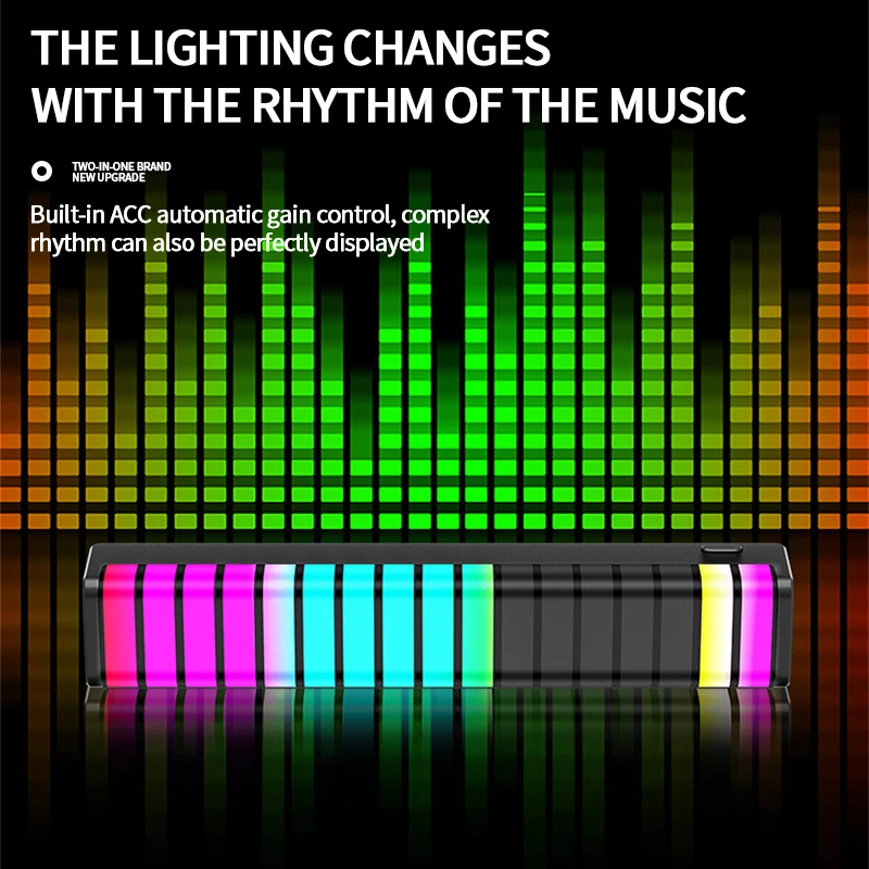 New Arrival Sound Control Interior Accessories Auto Air Freshener With LED Car LED Atmosphere Light Aromatherapy