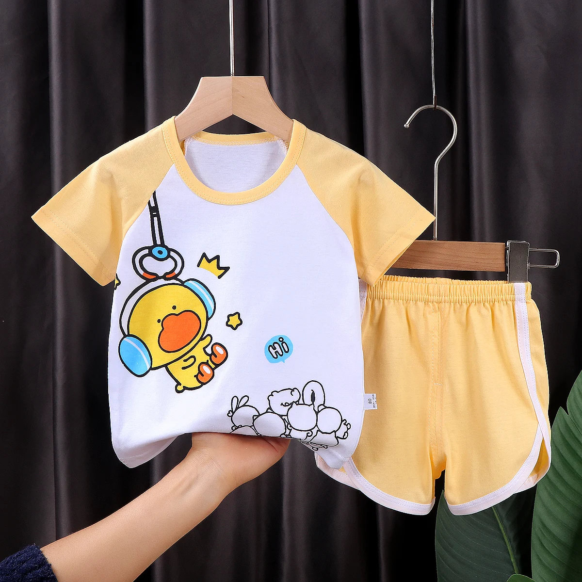 Summer Wholesale Children Kids Clothes Short Sleeve Baby T Shirt Boys Clothing Set Spring Cotton Quantity Custom Time Lead Suit