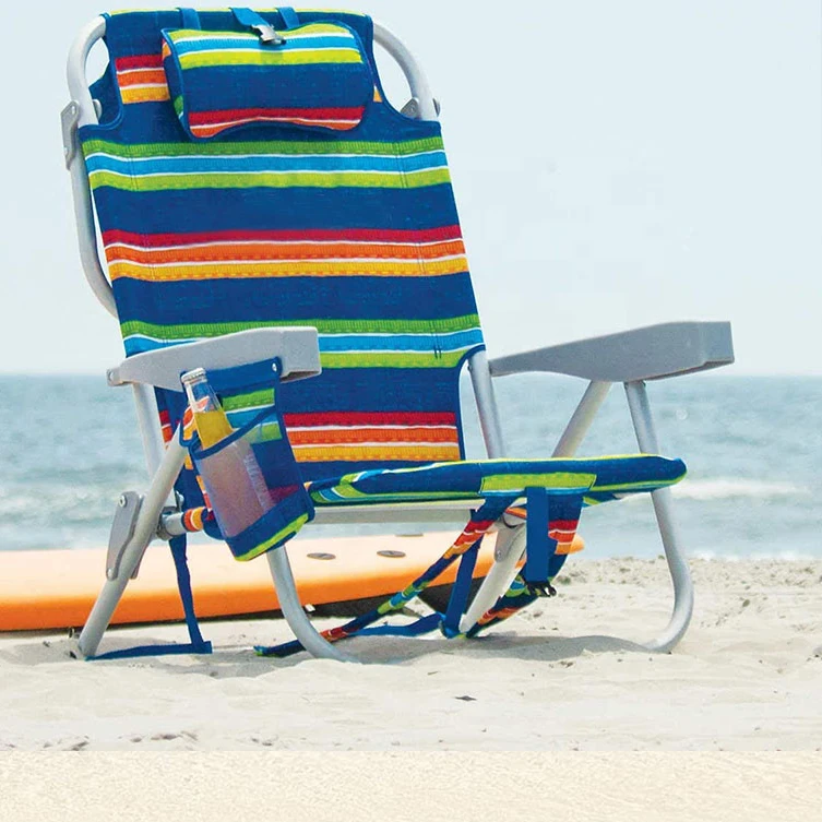 Alocs Wholesale Outdoor Travel Folding Portable Lightweight Aluminium Backpack Camping Sea Beach Chairs Foldable Fishing Chair