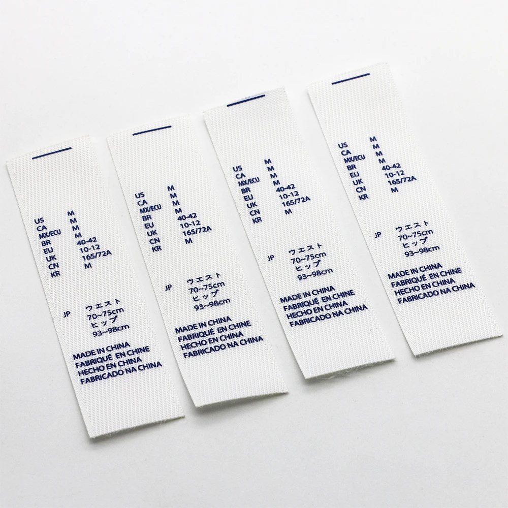 Custom Design, Printed Custom Logo Satin Label/ Good Quality Print label Soft touch Smooth edges