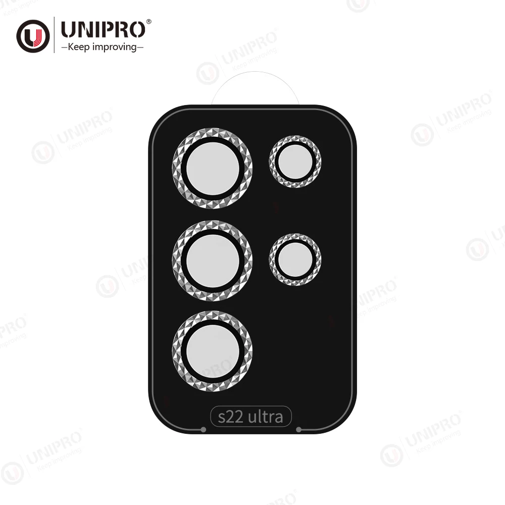 Eagle Eyes Diamond Pattern Aluminium Alloy Metal Lens Camera Protection Tempered Glass Ring Glass For Samsung S22 Ultra