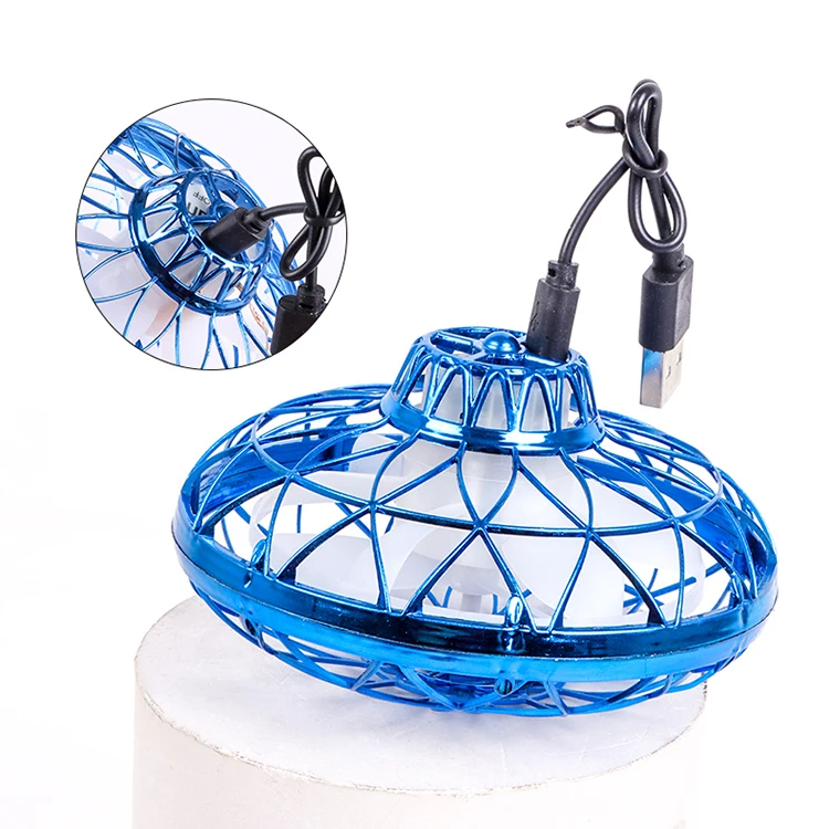 Mini Helicopter Gyratory Aircraft Fidget Hand Control Induction Ufo light spinning  flying ball