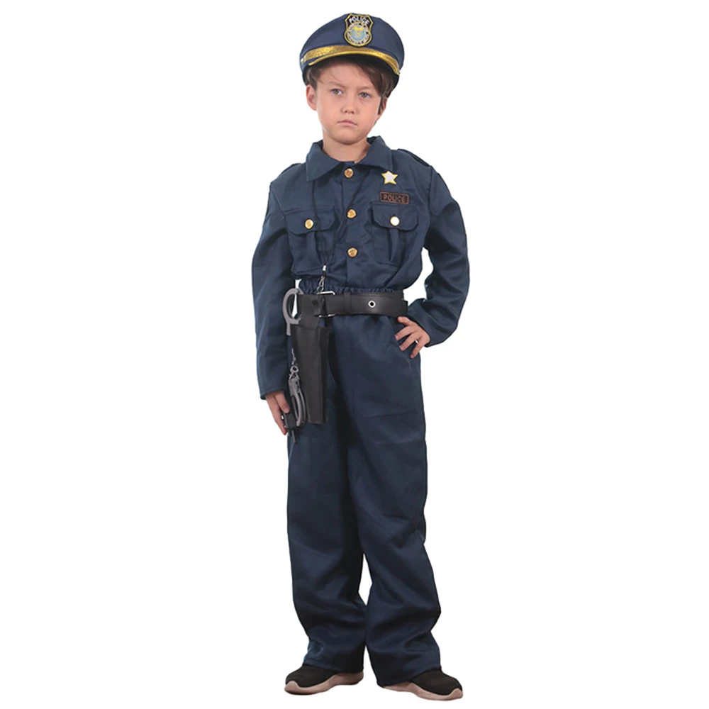 Kids Police Cosplay Kids Play Show Halloween Drag Party Costumes