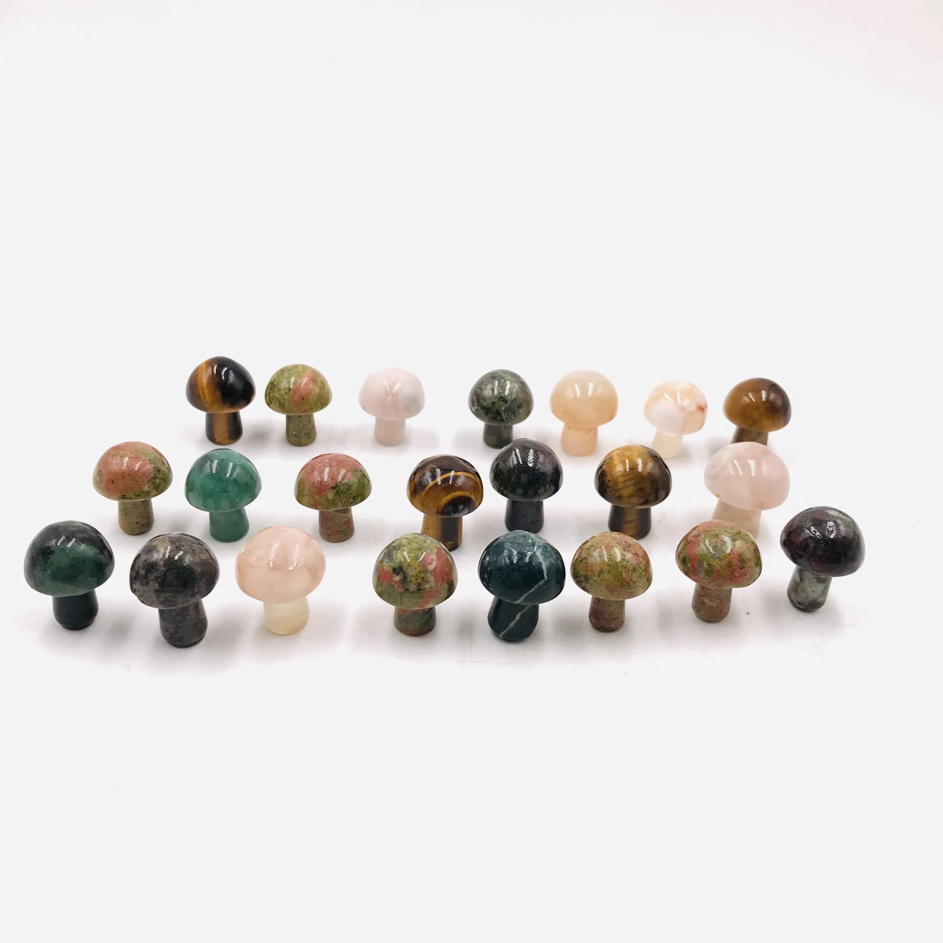 Wholesale High-quality Natural Healing Stones Polished all kinds Crystal Mini Mushroom for decoration