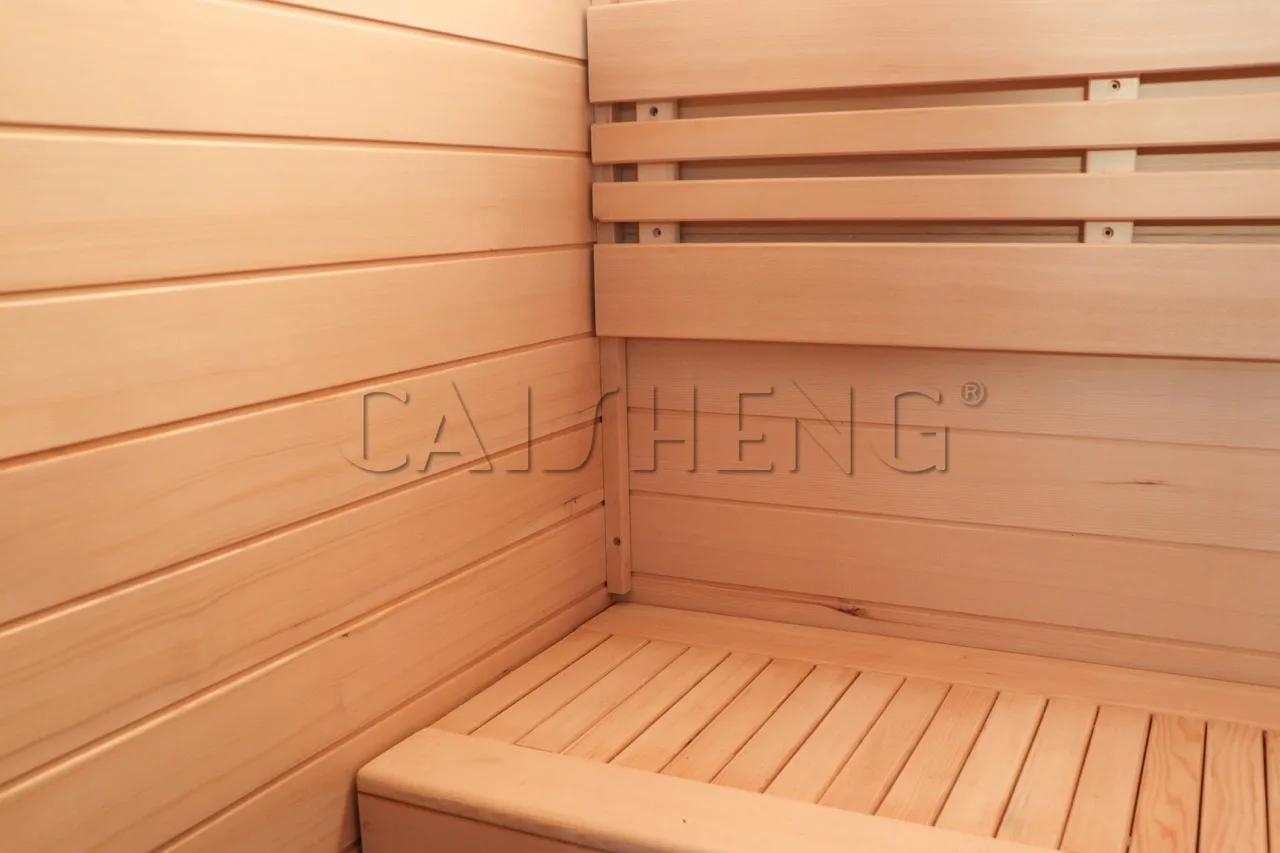 Factory Price 2025 Hot Sale Simple Classic 2 People Hemlock Indoor Sauna with Bluetooth Music Domestic Stove