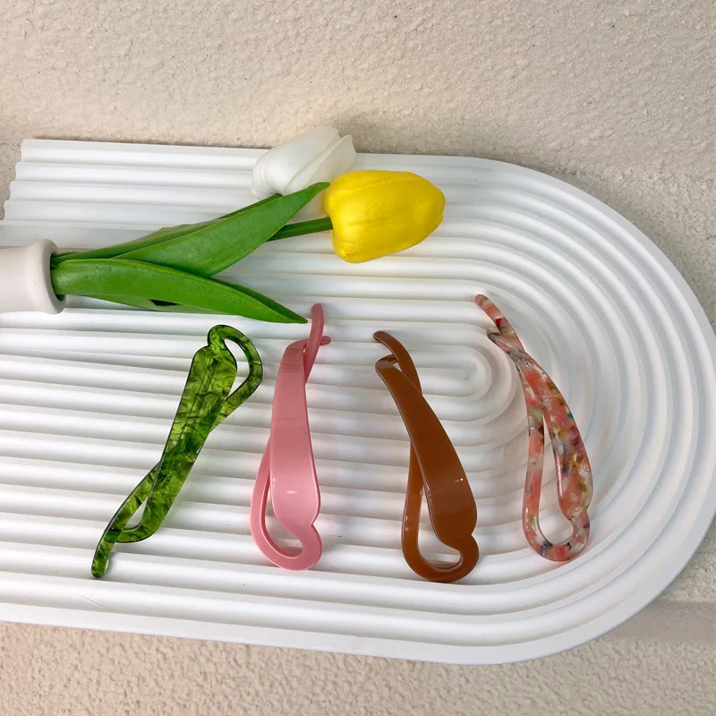 New Twist Acetate Hair Holder Fastener Banana Clip Woman Hair Accessories  Forks