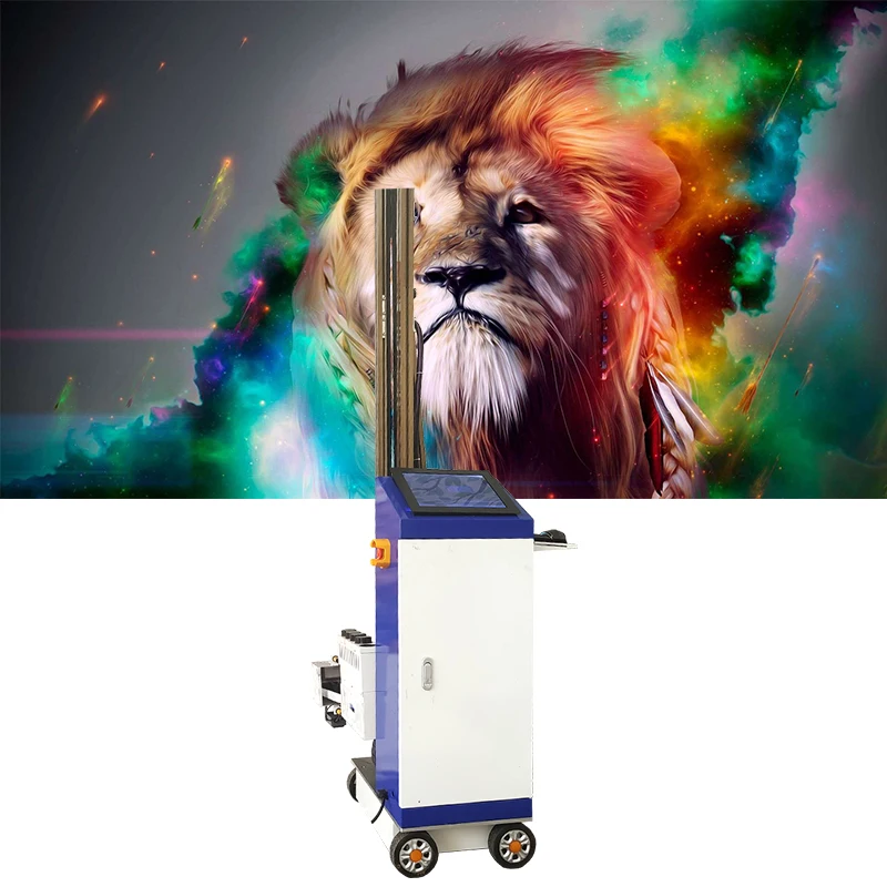 Easy operation wall mural 3d printing machine full color image printing 3d wall printer for indoor outdoor wall glass wood print