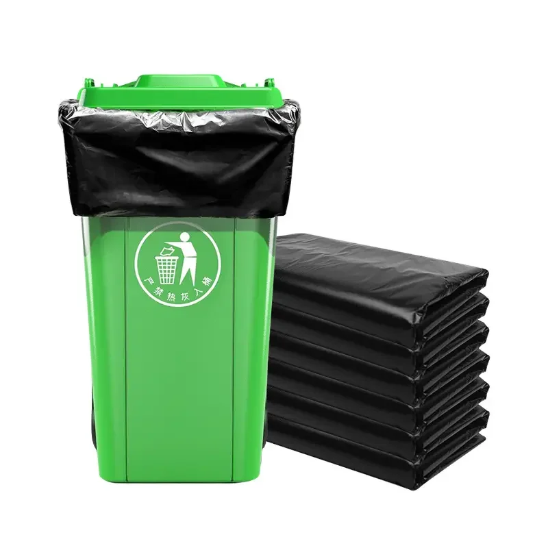 Custom Low MOQ Rubbish Bag Design Heavy Duty garbage Bags Supplier HDPE Plastic Trash bag for many sizes in roll/pieces