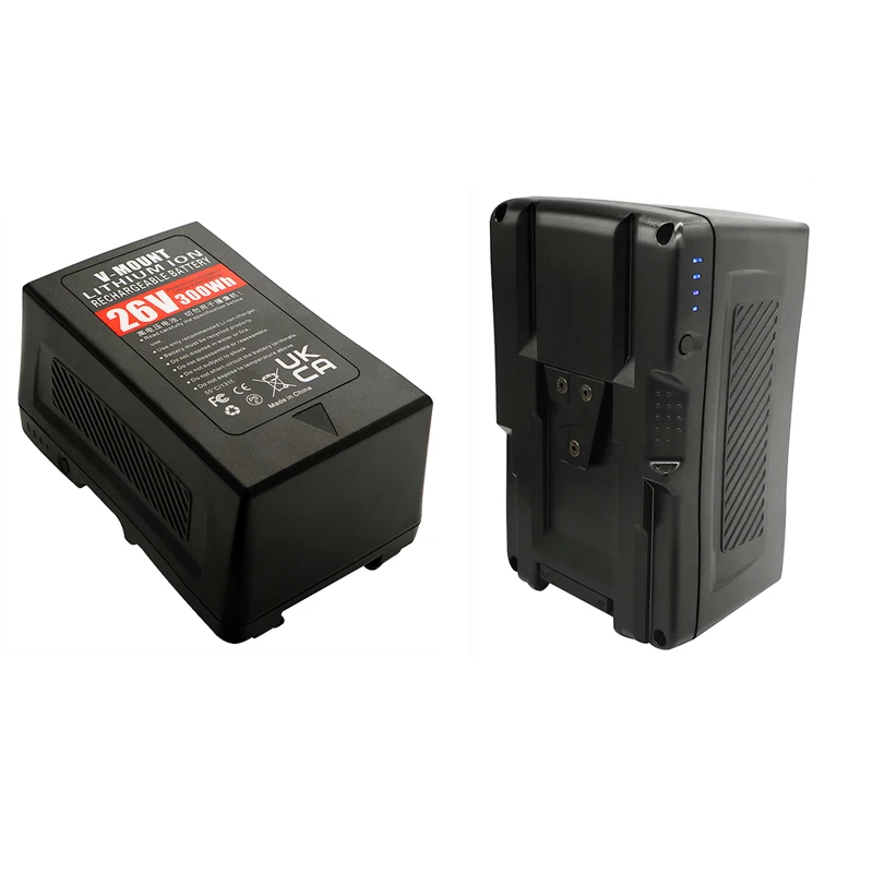 26V 230Wh 300Wh BP-300 BP-300S V-mount battery V-lock for Camcorder Broadcast BP battery LED Video Light with USB Port/D-TA
