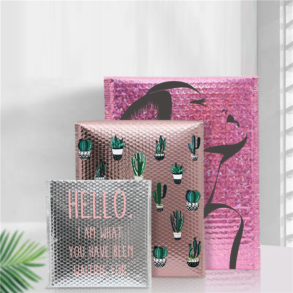 Eco Friendly Recyclable Custom Waterproof Poly Packaging Bubble Mailer Custom Padded Envelopes Shipping Bags