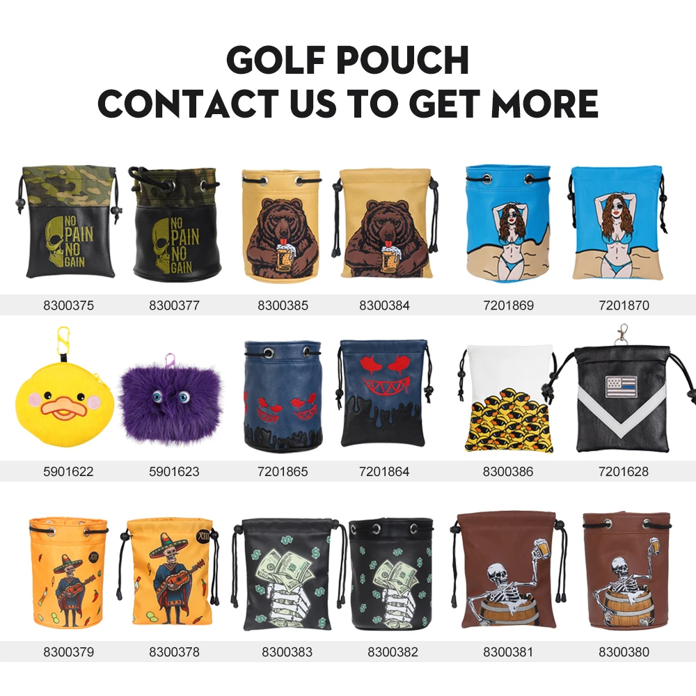 Customized Golf Accessories Custom Golf Tee Bag Golf Valuable Ball Pouch