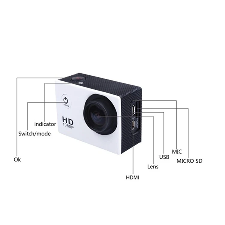 Factory Direct Cheapest SJ4000 Action Camera Waterproof Sports Camera Helmet Cam 2.0 Inches Recorder