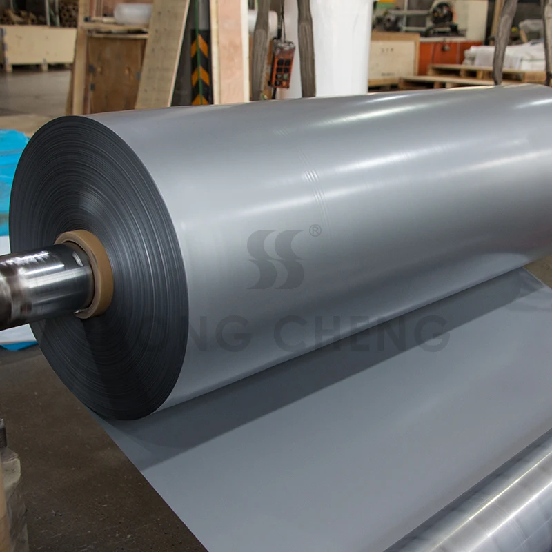 flexible duct material grey PVC film
