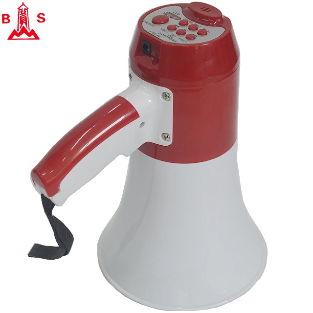 ABS plastic megaphone LED display working status rechargeable lithium battery speaker