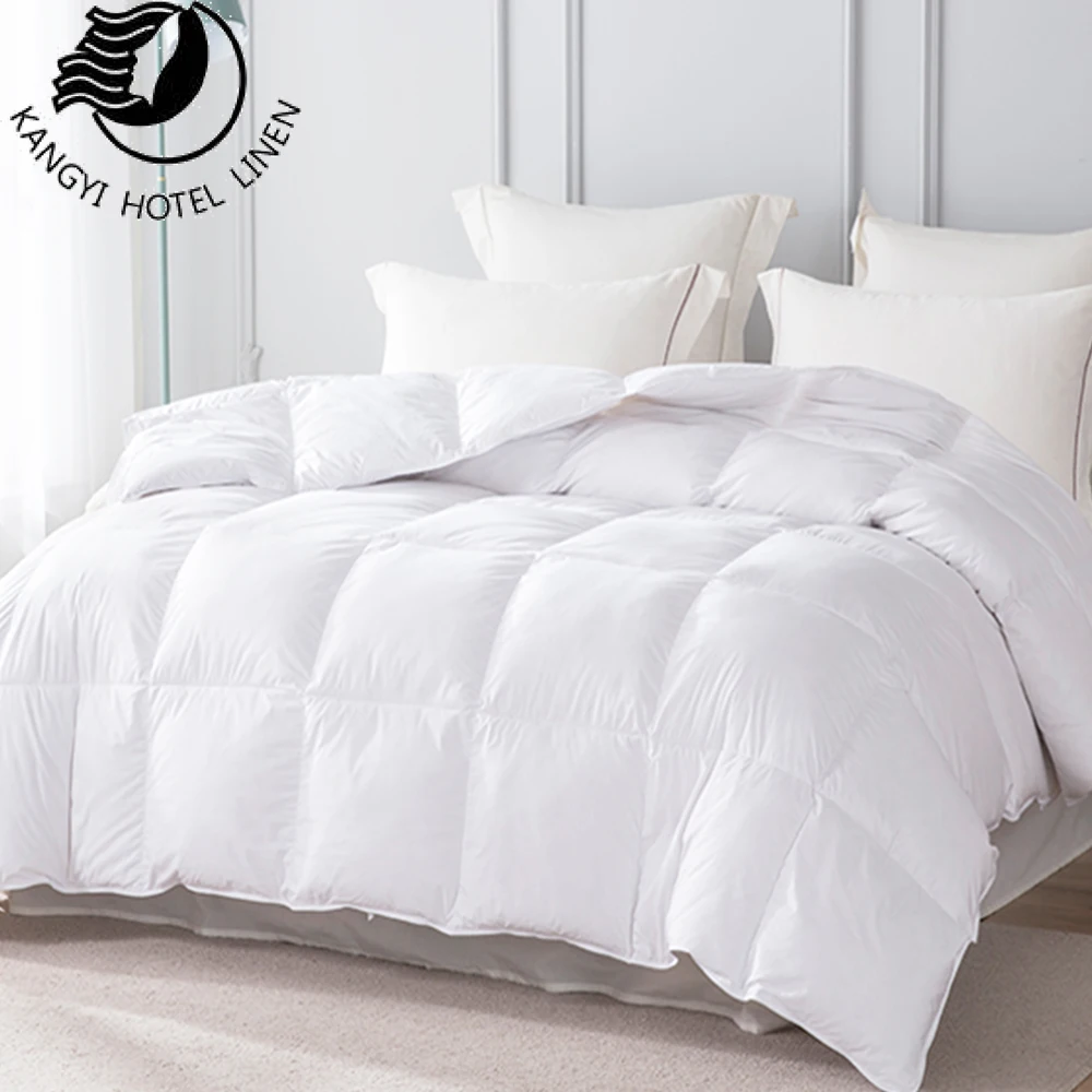 Luxury King Size Hotel Duck Feather Bed Sleeping Comforter Inner White Cotton Filling Duvet