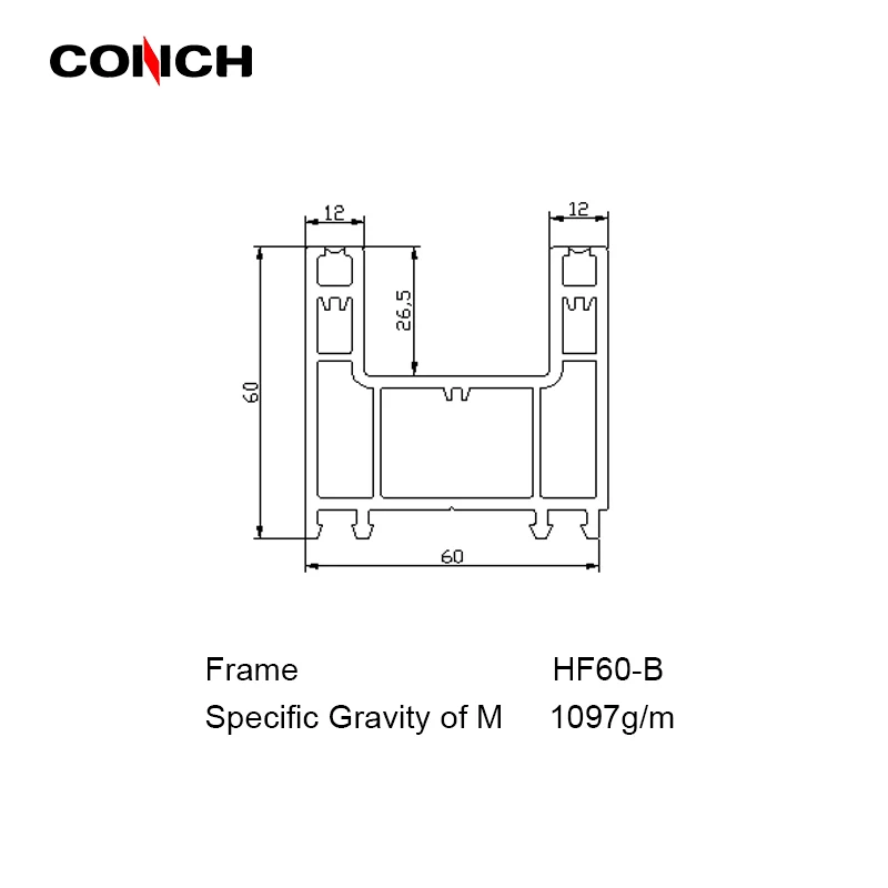 China Conch UPVC Sliding Window Profile PVC Profile for windows and doors manufacturer