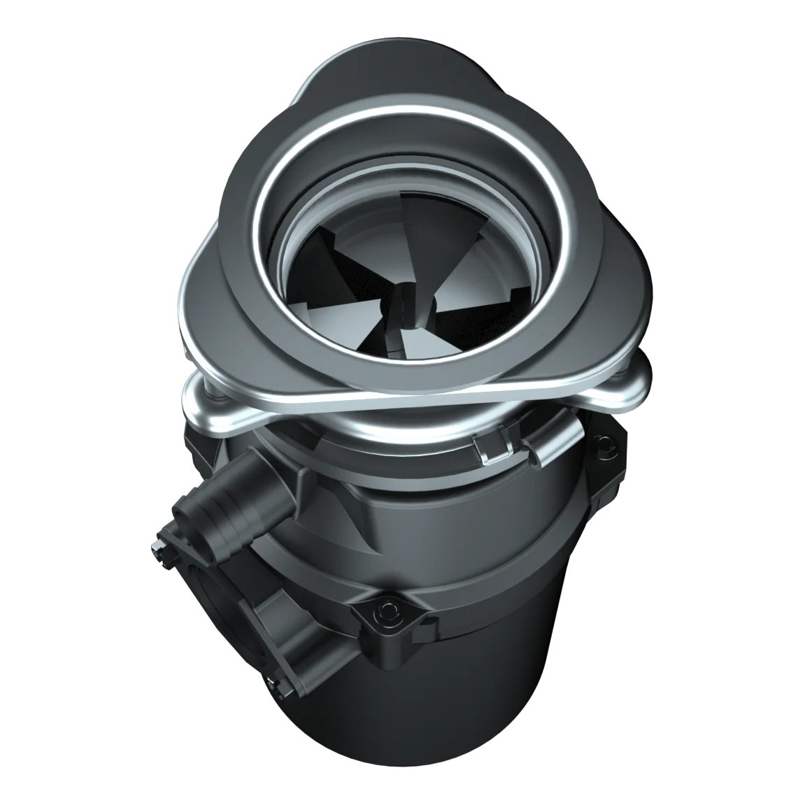 Wasteclean 1/2Hp 370w Food Waste Machine with 3-Level Grinding System kitchen food waste disposer,EZ Mount Flange SYS