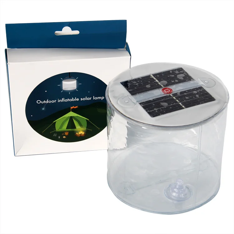 Outdoor Colorful RGB light inflatable solar charging Lamp waterproof LED light for Christmas party Garden Camping Lights