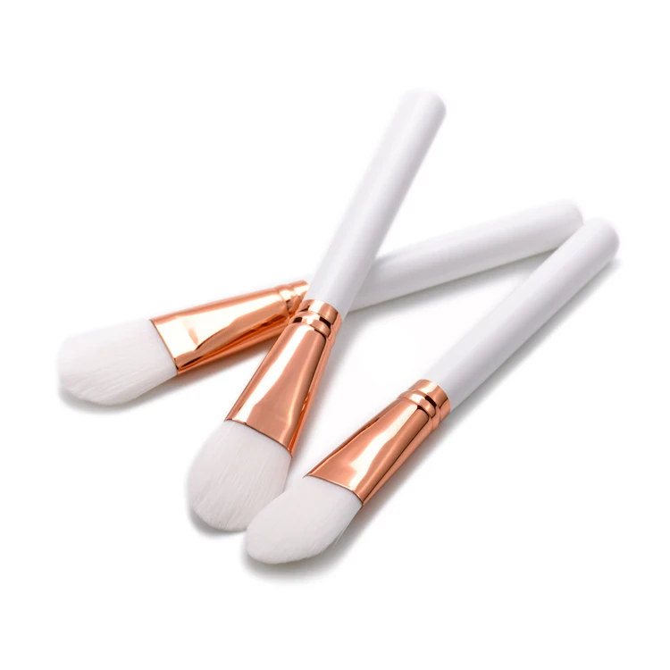 Custom Logo Face Mask brush Bamboo Wooden Facial Foundation Brush