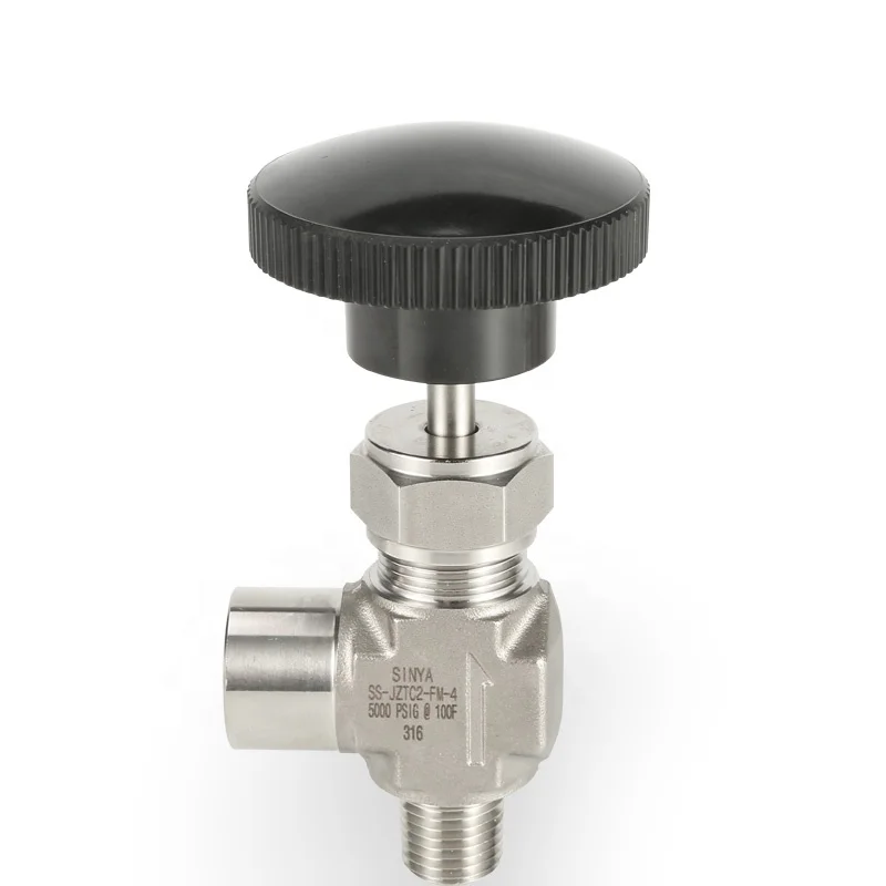 Panel Mounting Stainless steel  Flow Control Instrumentation High Pressure 316 Forged  Angle Male Female Needle Valve