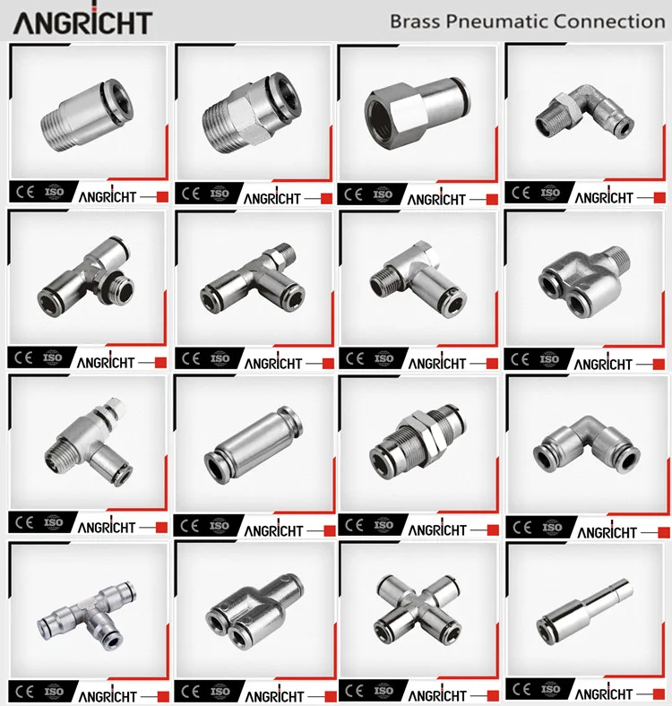 RPCF female thread push on fittings brass pneumatic connection