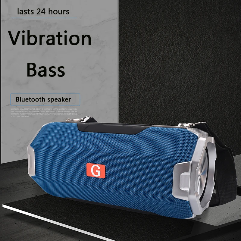 Wireless Rechargeable BT Speaker Stereo Subwoofer Audio Boombox Music Smart Portable Speakers with USB/AUX/TF function