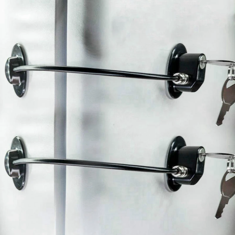 Детская безопасность смещения замок двери холодильника дверной замок с 2 ключами холодильник с морозильной камерой, защищающей от детей, безопасный дом для вашего ребенка