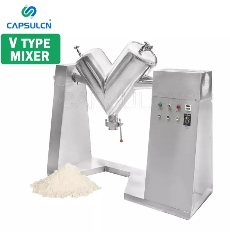 Industrial Comply with GMP Standard Chemical V Type Powder Mixer Washing Powder Mixer Machine Vertical Powder Mixing