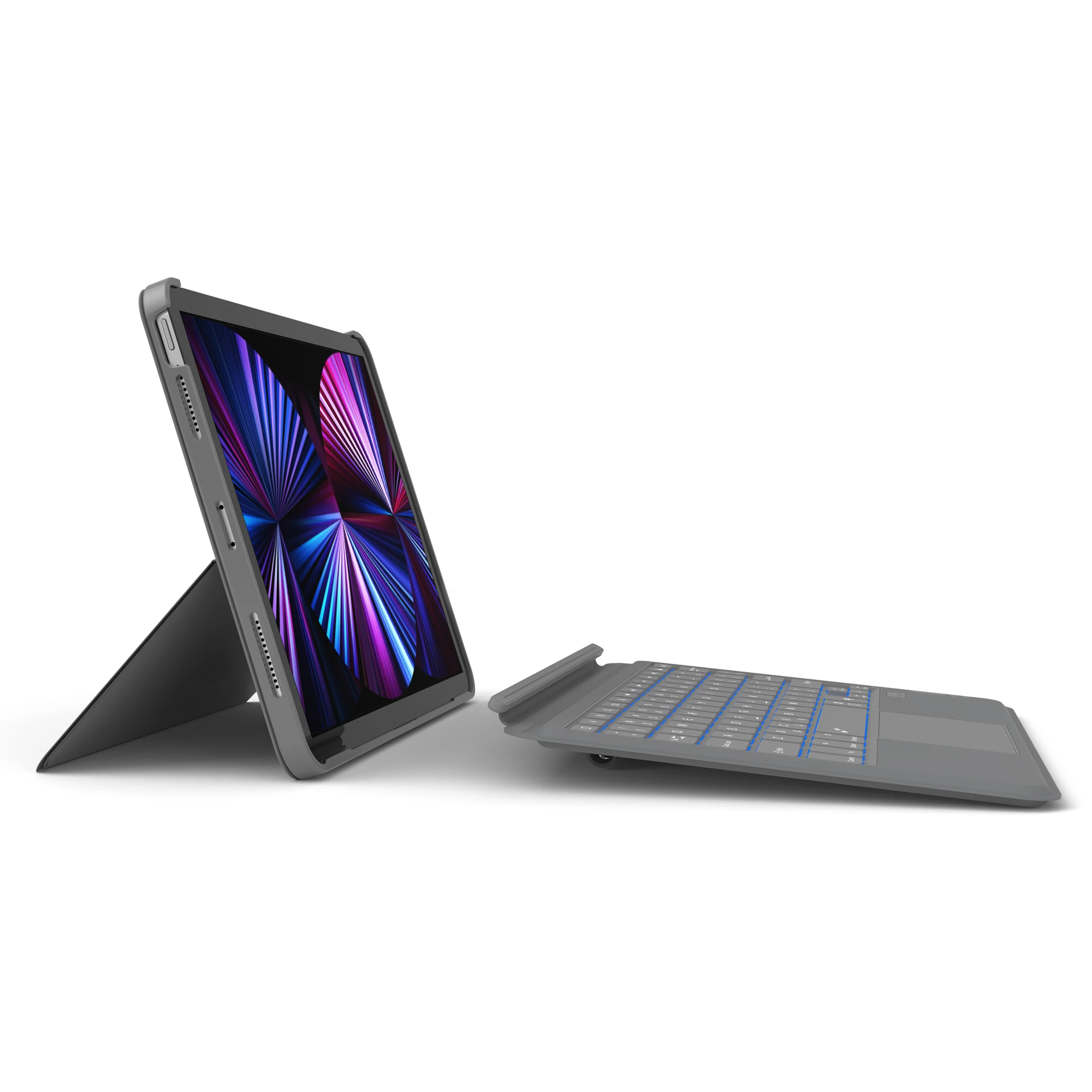 WiWU 2 in 1 Magnetic Attach Wireless Keyboard Case for iPad Ultra Thin Pad Keyboard with Backlit Tablet Keyboard with Touchpad