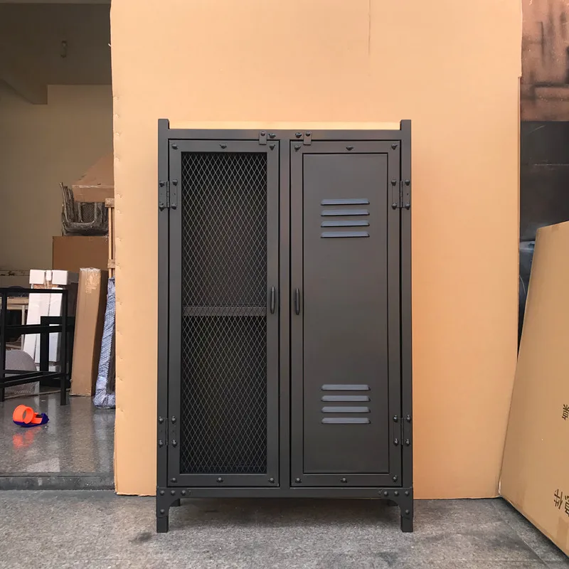 Американский Железный Художественный Обеденный Стол, лофт, ресторан, чайная чаша, буфет, винтажный обеденный Боковой шкафчик, ящик для хранения вина