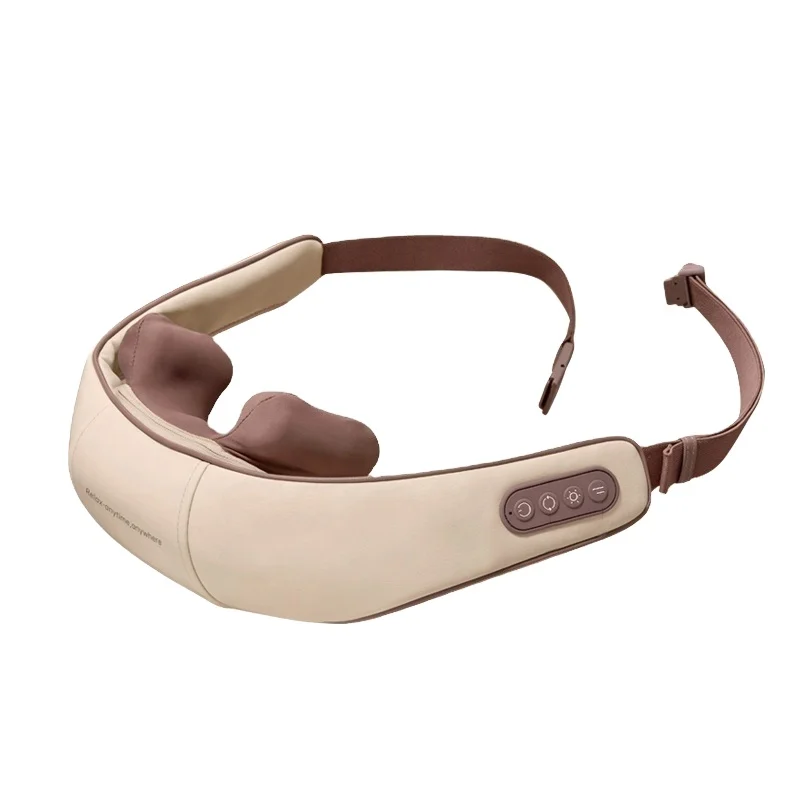 Cordless 4D Deep Tissue Kneading Neck Massager with Heating Function, Shiatsu Neck and Shoulder Massage Pillow