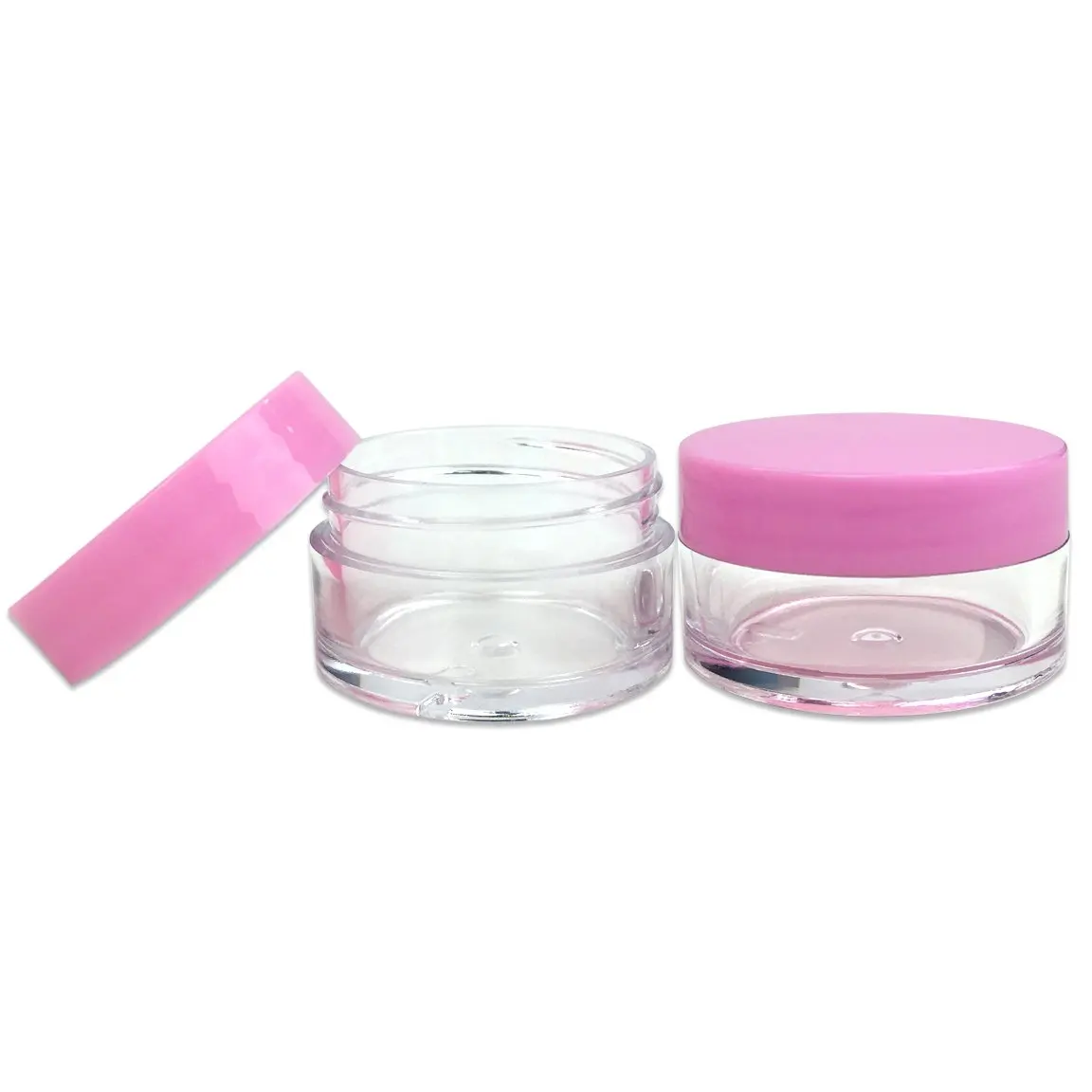 Wholesale customized cosmetic packaging Jar Pink Lids 100ml 200ml 500ml 4 oz 8 oz plastic cream jar containers