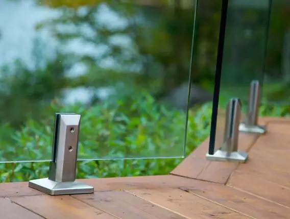 Aleader Frameless Glass Hardware Balcony Tempered Glass Spigot Stainless Steel Mirror Polished Glass Bracket