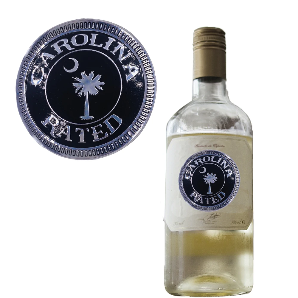 2023 Popular Design Customization Lettering Pictures Aluminum metal Waterproof Nameplate Embossed Sticker