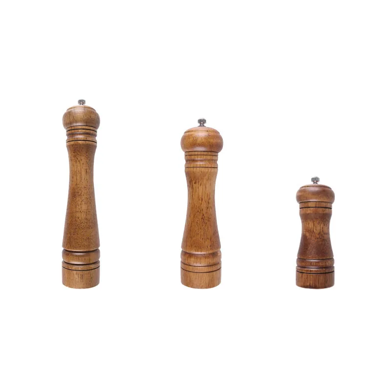Round Ball 5 8 10 Inch Manual Wood Mini Cumin Herb Mechanism Mill Spice Salt And Pepper Grinder Set For Pepper