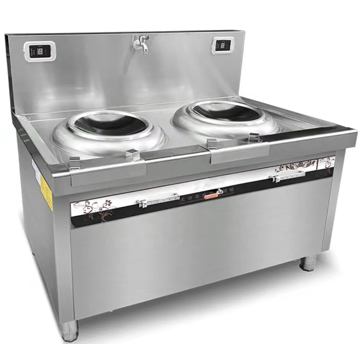 
hight power 380V 8KW stainless mobile heavy commercial kitchen equipment for cooking 