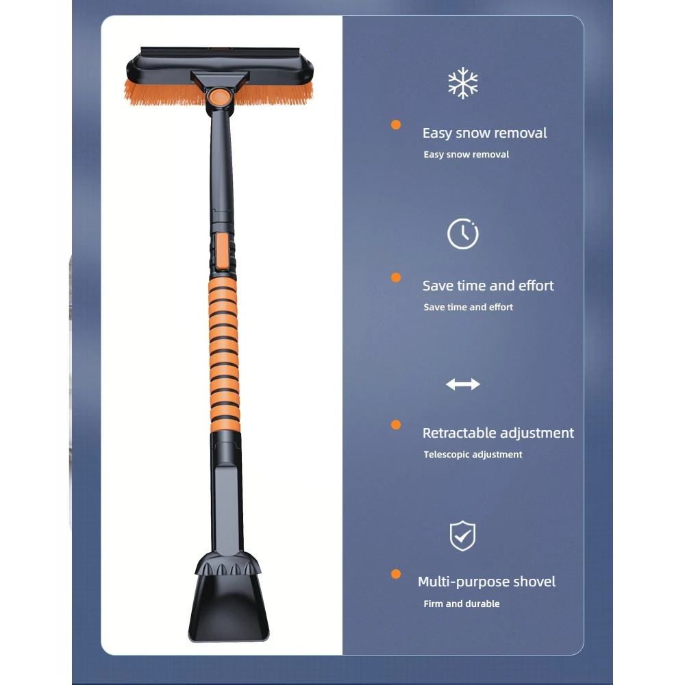 Winter Tools Telescopic Customized Logo 5 In 1 Set  Plastic Snow Cleaning Brushes With Logo Snow Cleaning Brushes For Car